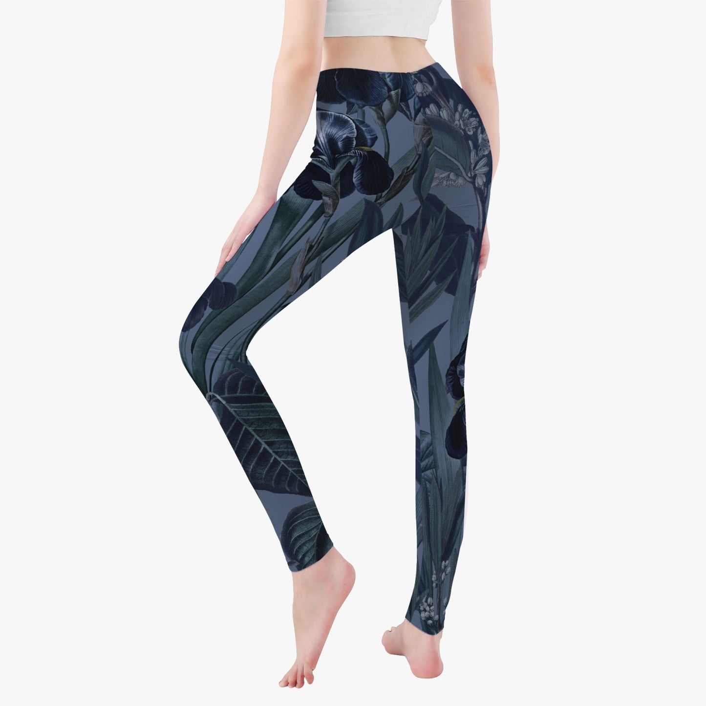 «Blue Botanicals» Yoga Pants
