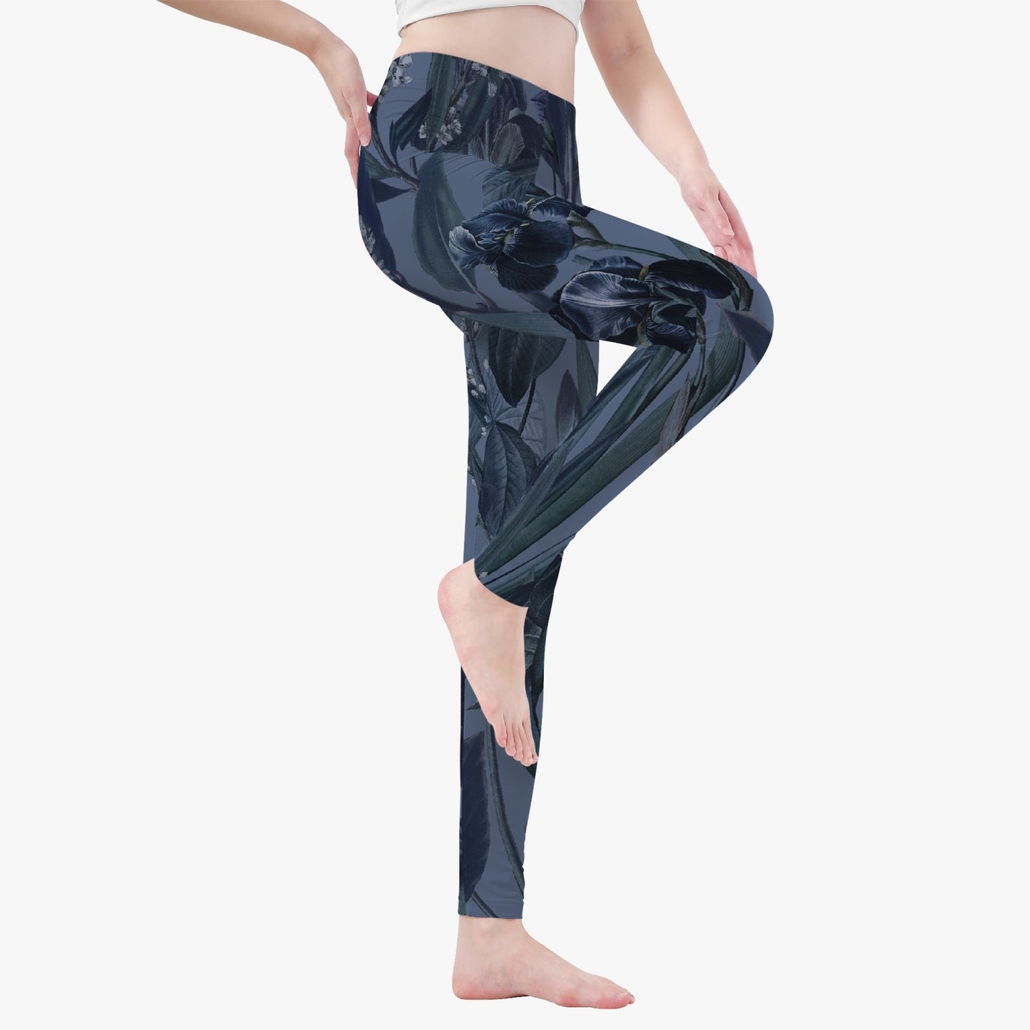 «Blue Botanicals» Yoga Pants