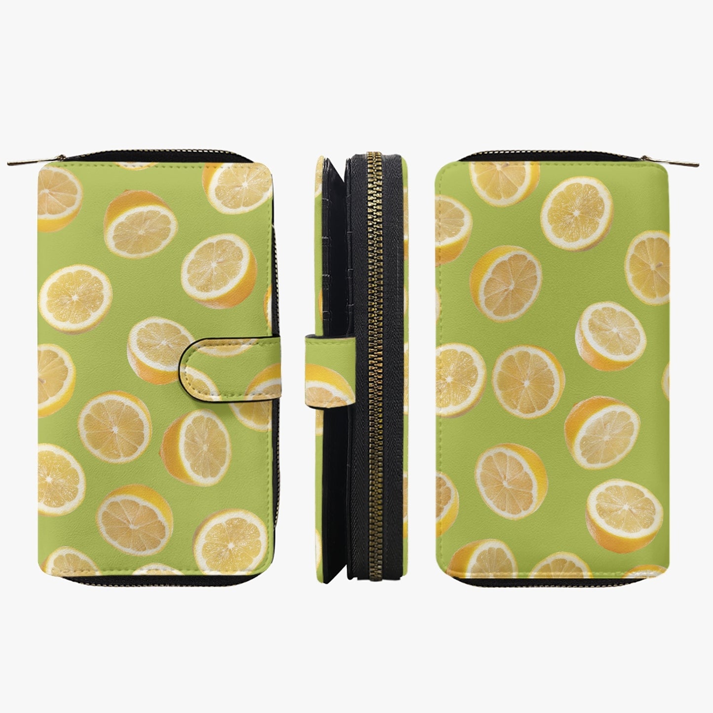 «Lemon Rain» Long Leather Wallet