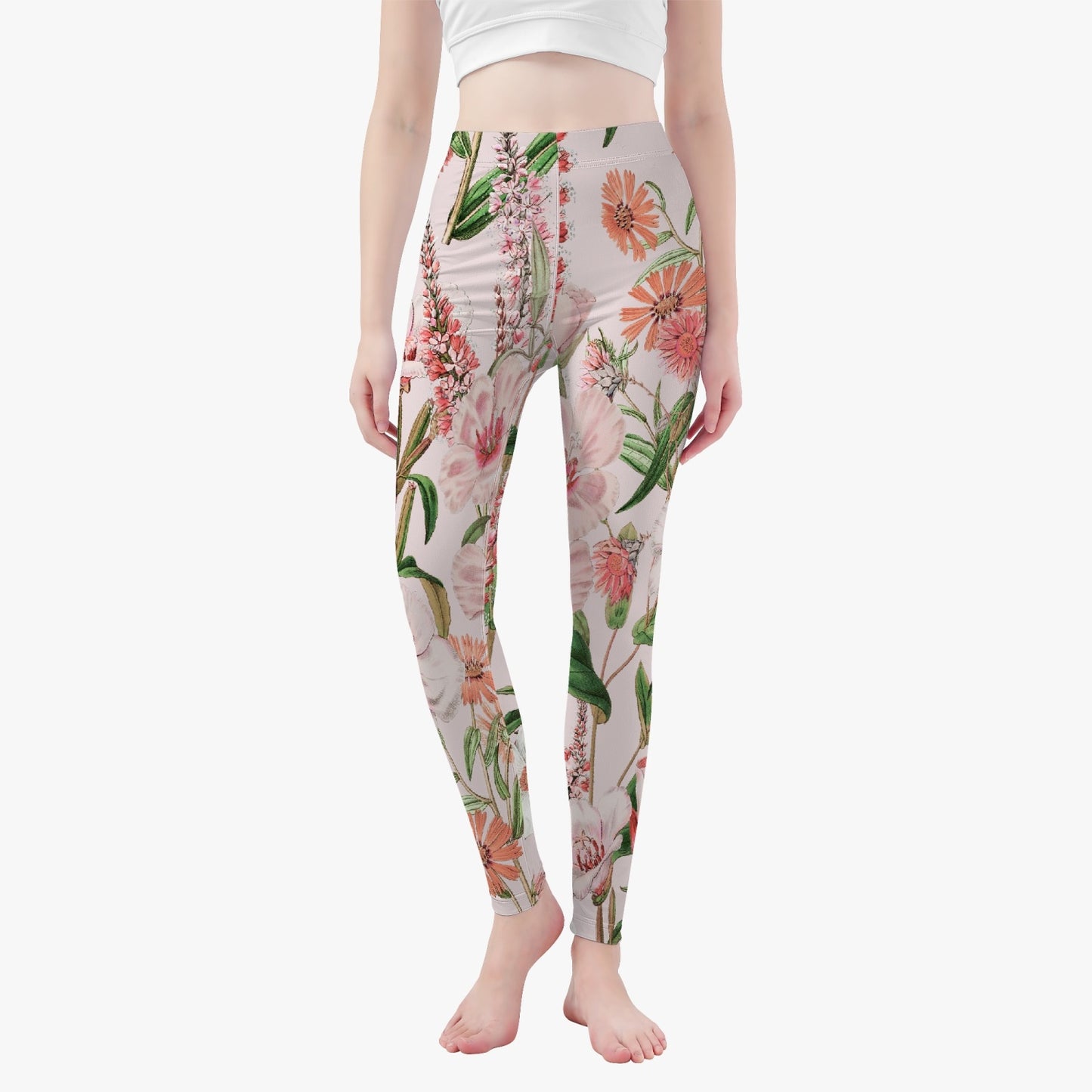 «Pink Spring Flower» Yoga Pants