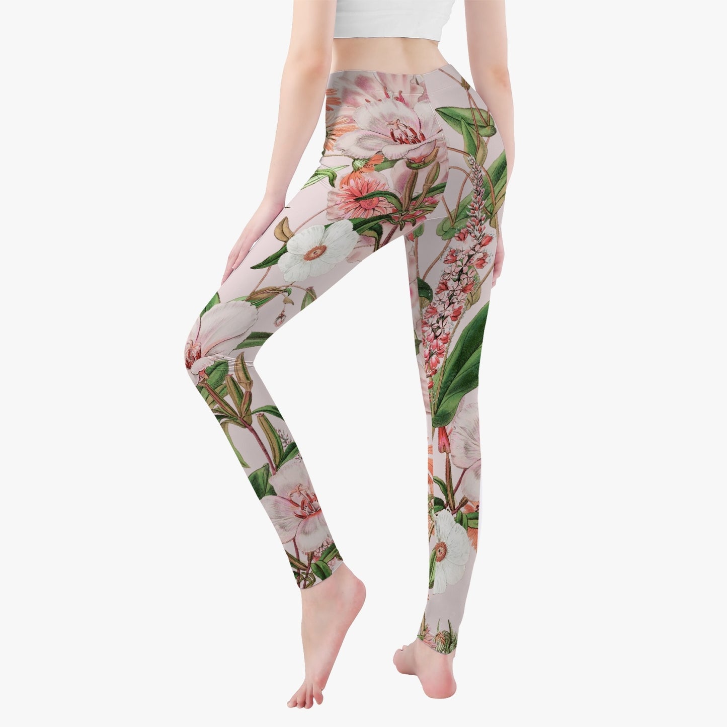 «Pink Spring Flower» Yoga Pants