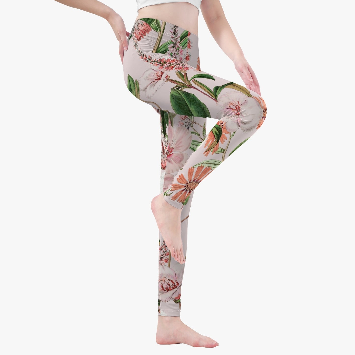 «Pink Spring Flower» Yoga Pants